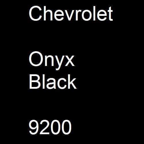 Chevrolet, Onyx Black, 9200.